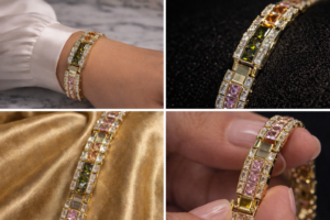 Colorful thick bracelet clasp