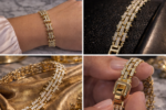 Luxury Iced Link Bracelet – Laminated Gold Tone (8") - Image 2