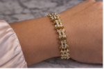Luxury Iced Link Bracelet – Laminated Gold Tone (8") - Image 3