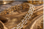 Luxury Iced Link Bracelet – Laminated Gold Tone (8") - Image 5