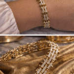 Luxury Iced Link Bracelet – Laminated Gold Tone (8")