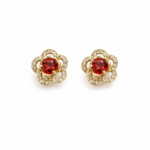 Flower Stud Earrings – 14K Gold Laminated