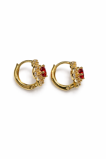 Flower Stud Earrings – 14K Gold Laminated - Image 3