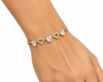 Heart Charm Bangle Bracelet