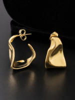 Modern Gold Hoop Earrings