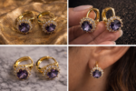 Purple Crystal Earring - Image 3