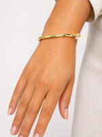 Heart Charm Bangle Bracelet - Image 2